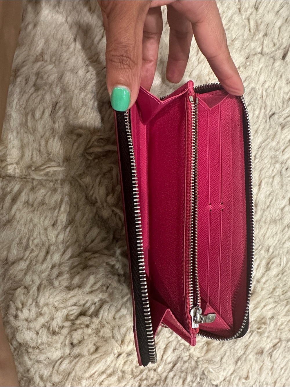 Louis Vuitton Blooming Corners Black and Pink Wallet Zippy - Picture 6 of 8